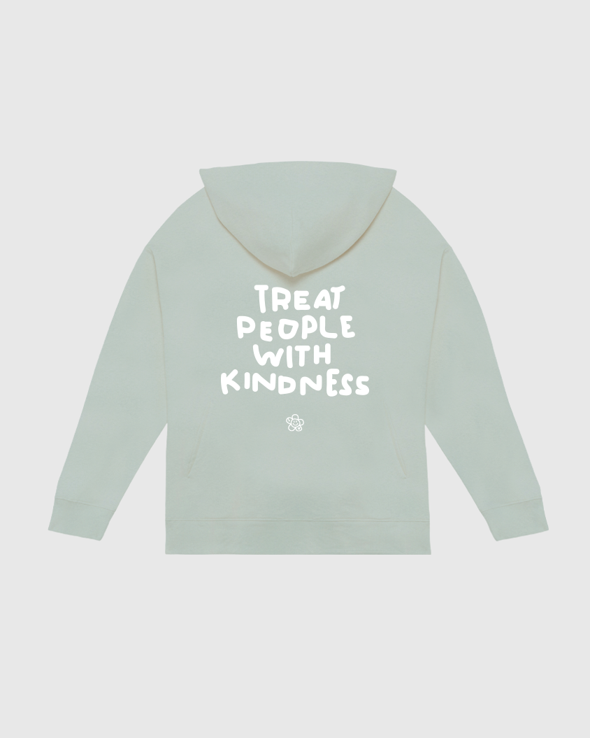 Treat people with kindness grey hoodie hotsell