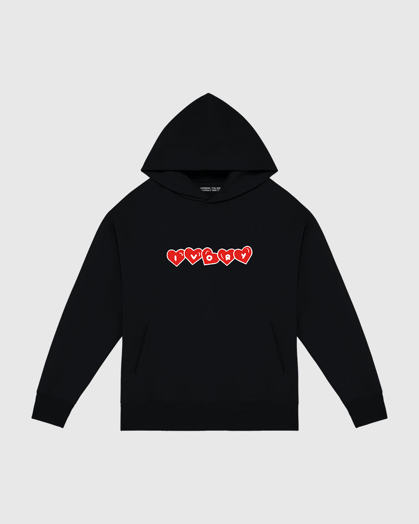 I HOPE YOU HEAL HOODIE BLACK RED