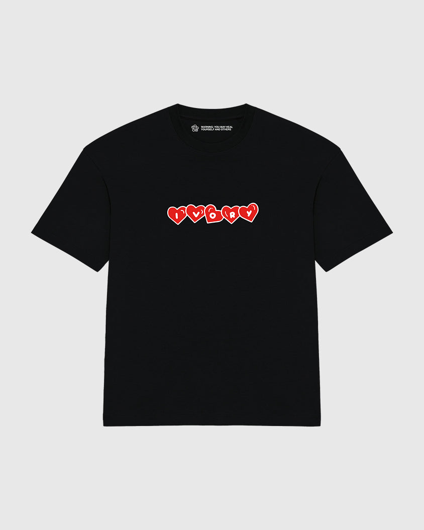 I HOPE YOU HEAL TEE BLACK RED