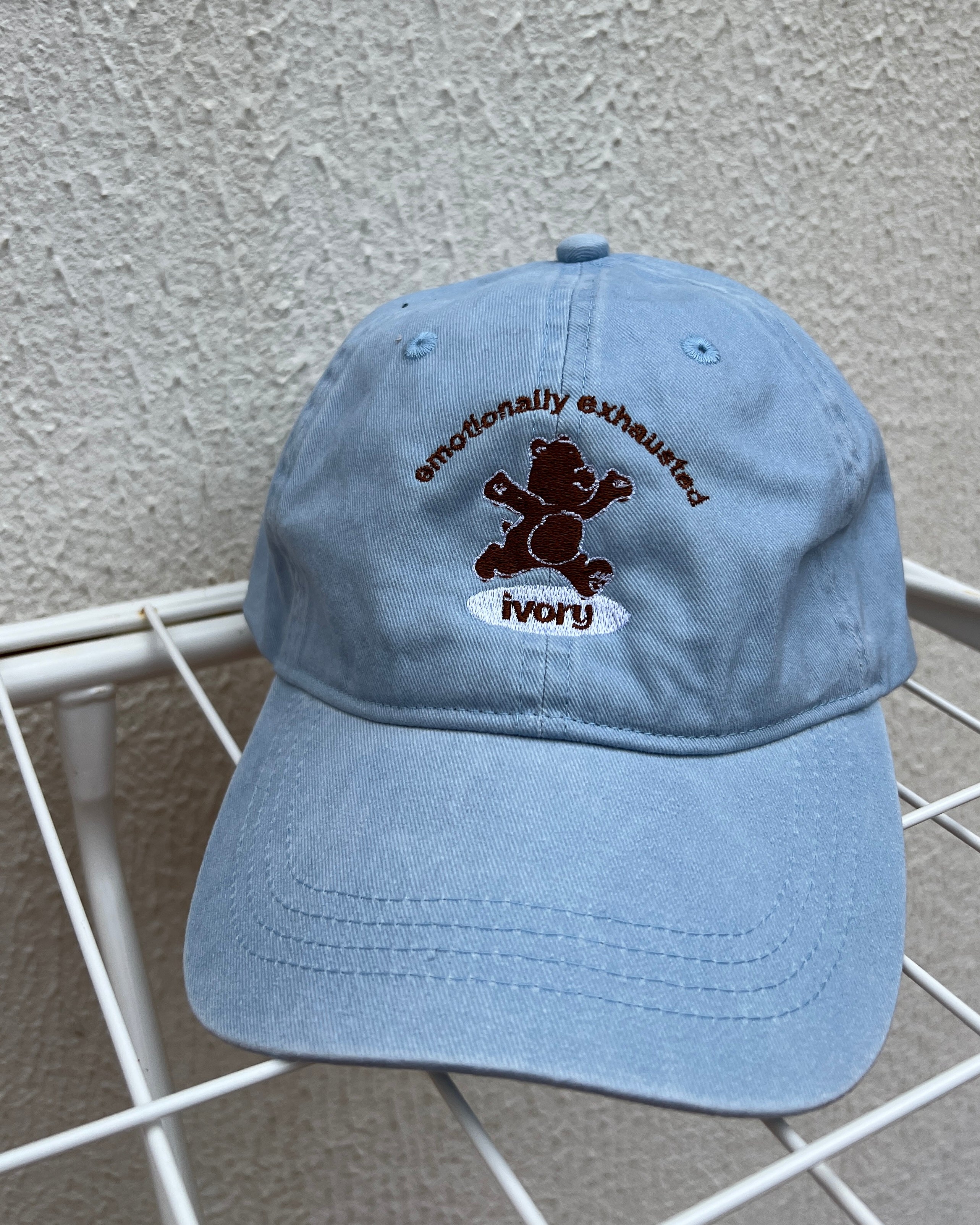 EMOTIONALLY EXHAUSTED HAT BLUE