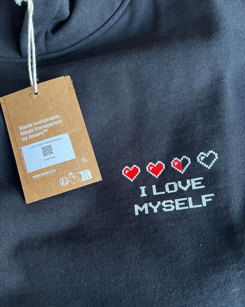 I LOVE MYSELF HOODIE BLACK