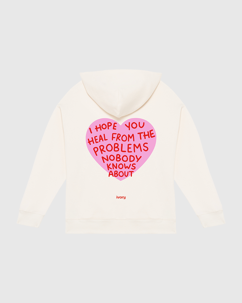 I HOPE YOU HEAL HOODIE RAW PINK