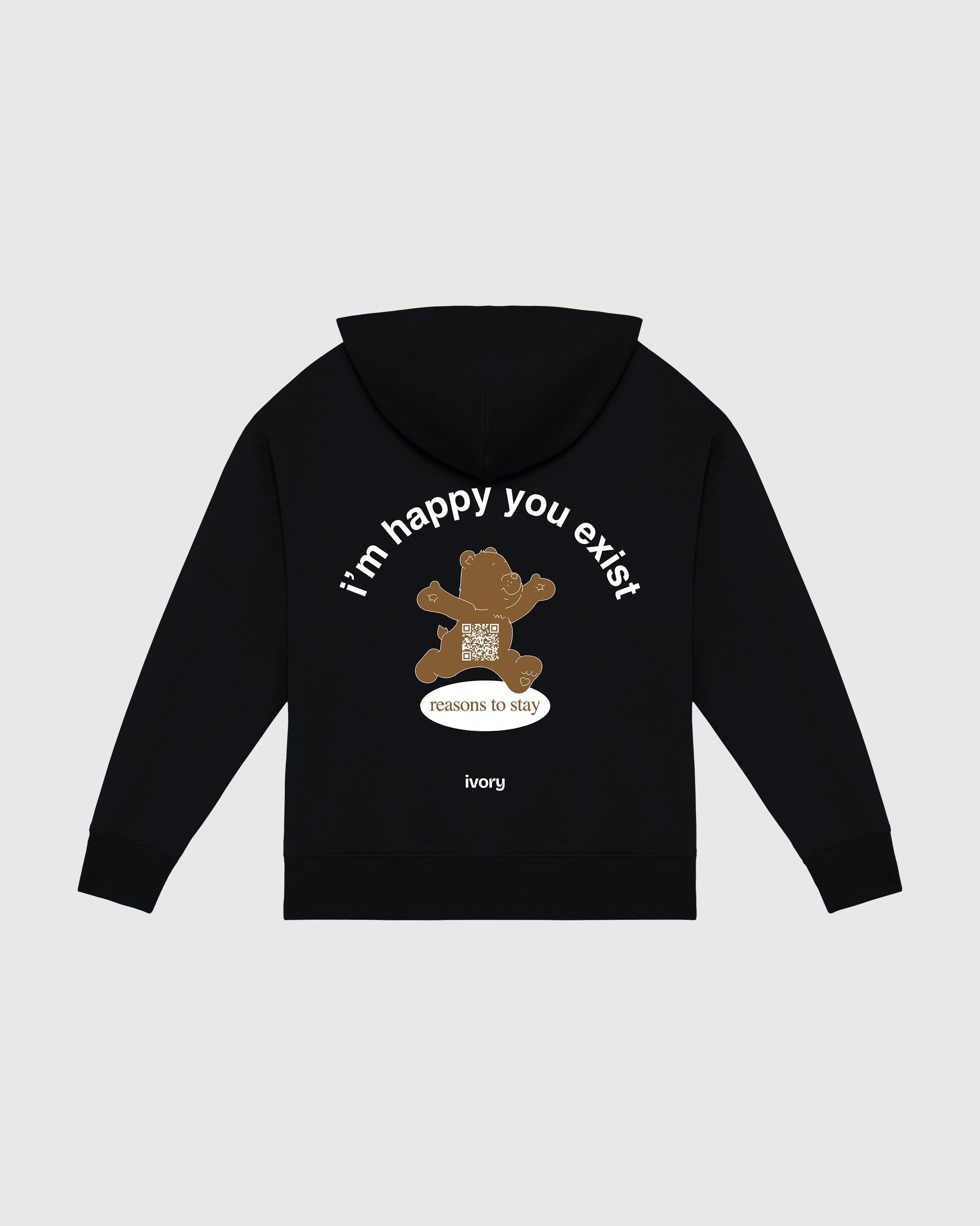 REASONS TO STAY HOODIE BLACK Ivory Therapy Reasons to stay hoodie black ivory therapy