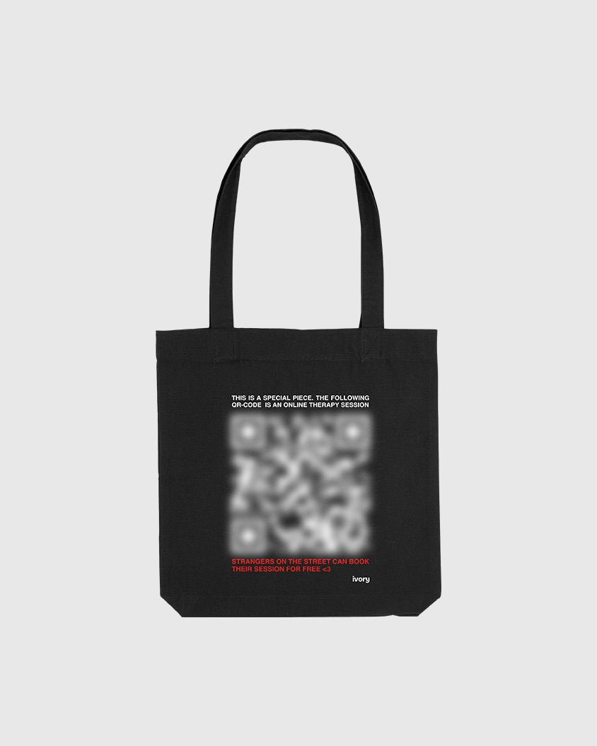 CARRYING MENTAL HEALTH TOTE BAG BLACK