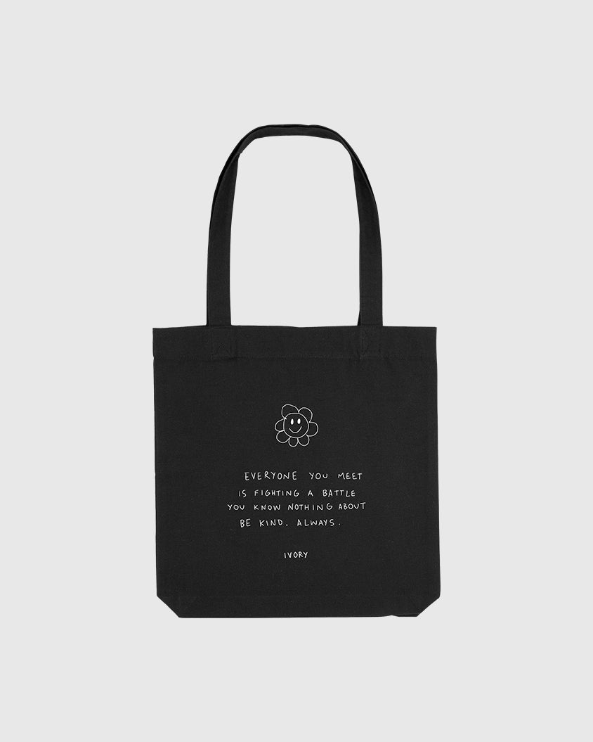 EVERYONE YOU MEET TOTE BAG BLACK