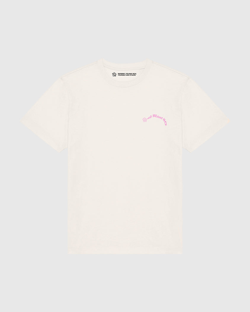 NO MEANS NO TEE RAW PINK