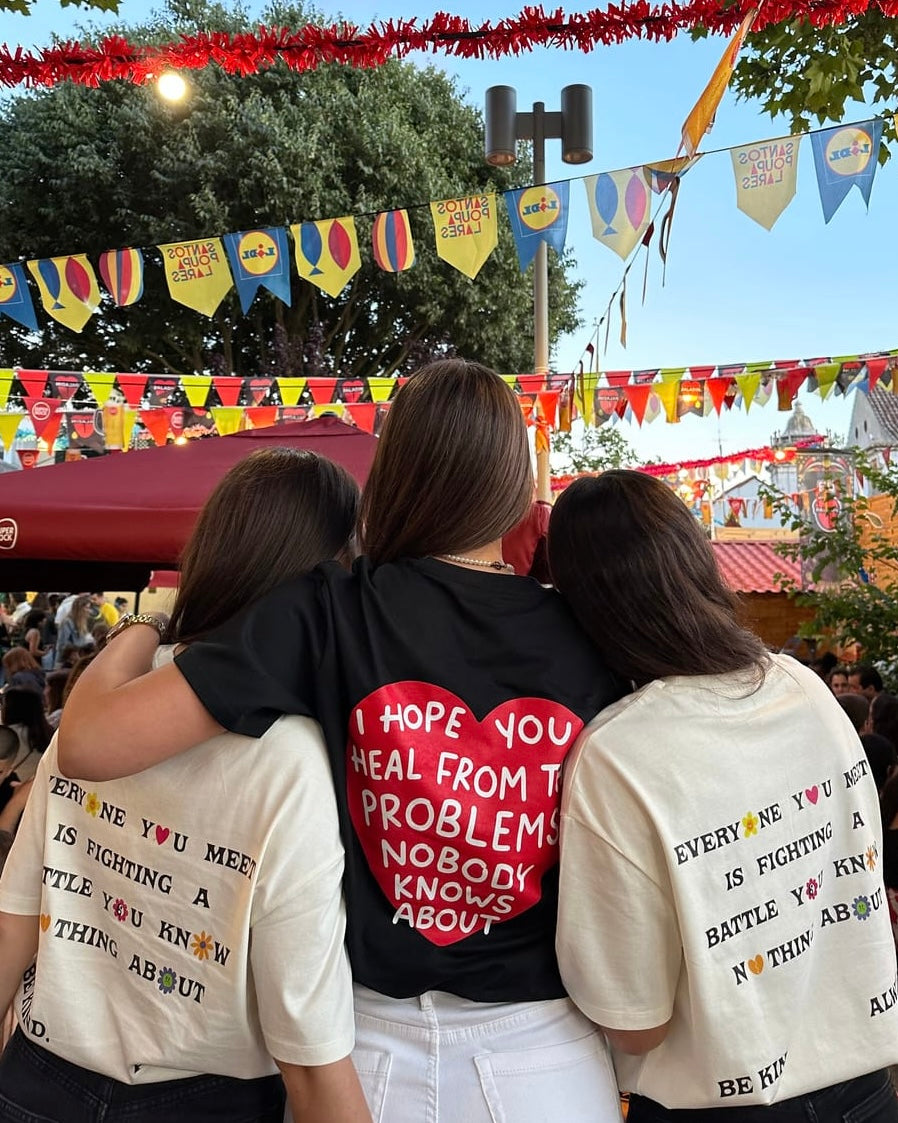 I HOPE YOU HEAL TEE BLACK RED