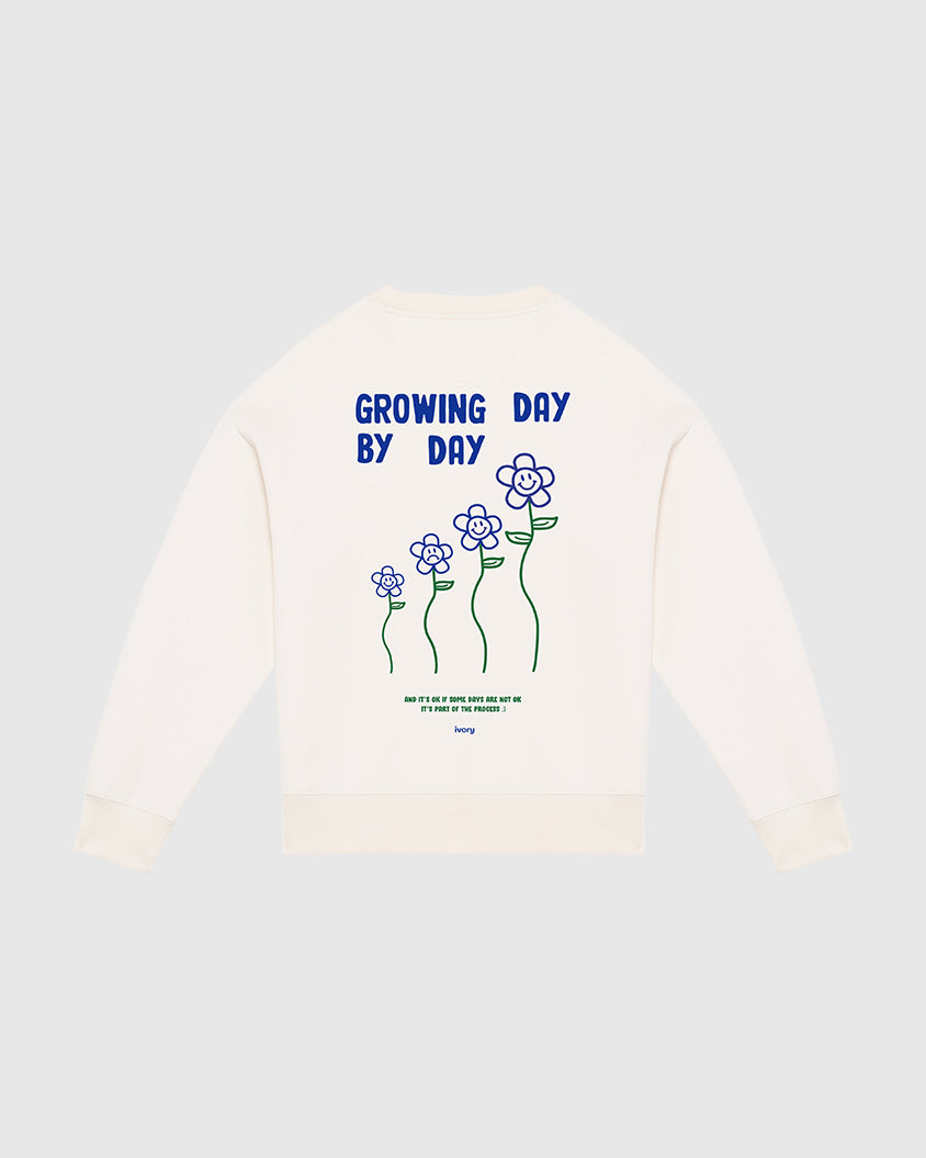 GROWING DAY BY DAY SWEAT RAW GREEN