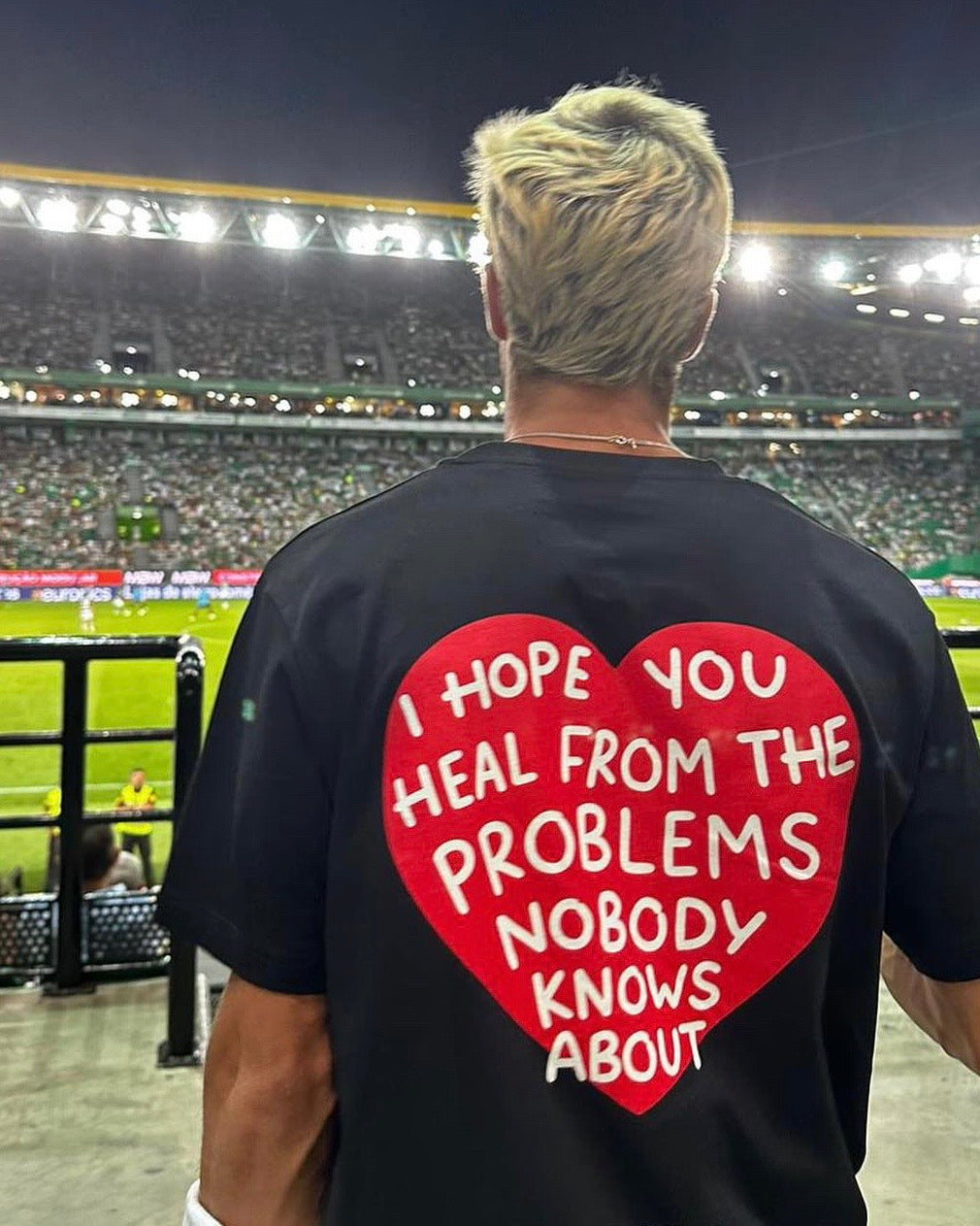 I HOPE YOU HEAL TEE BLACK RED