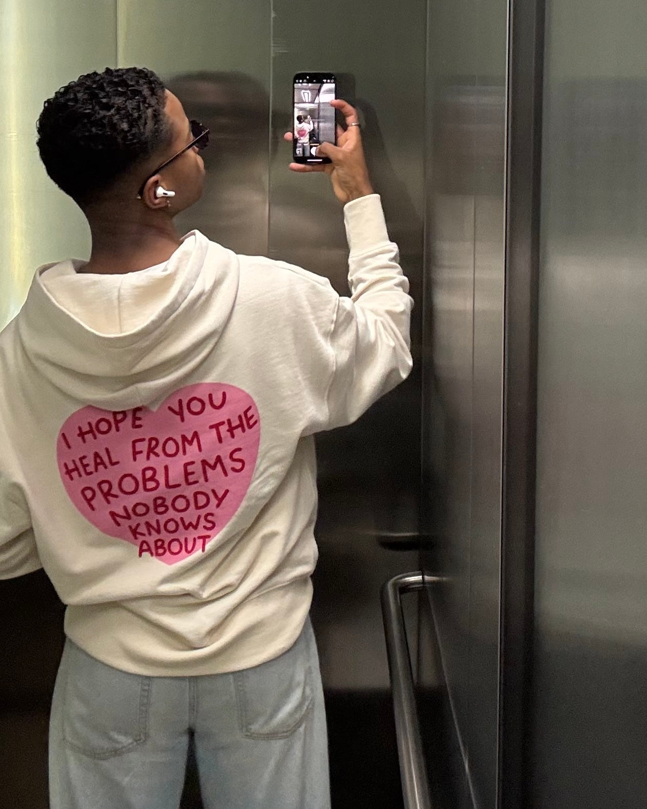 I HOPE YOU HEAL HOODIE RAW PINK