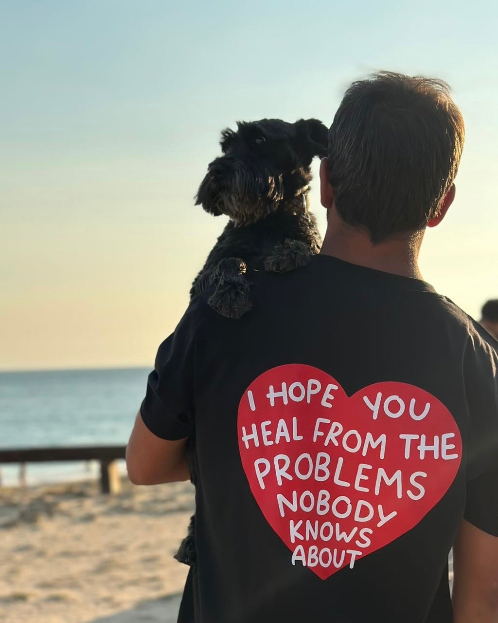 I HOPE YOU HEAL TEE BLACK RED