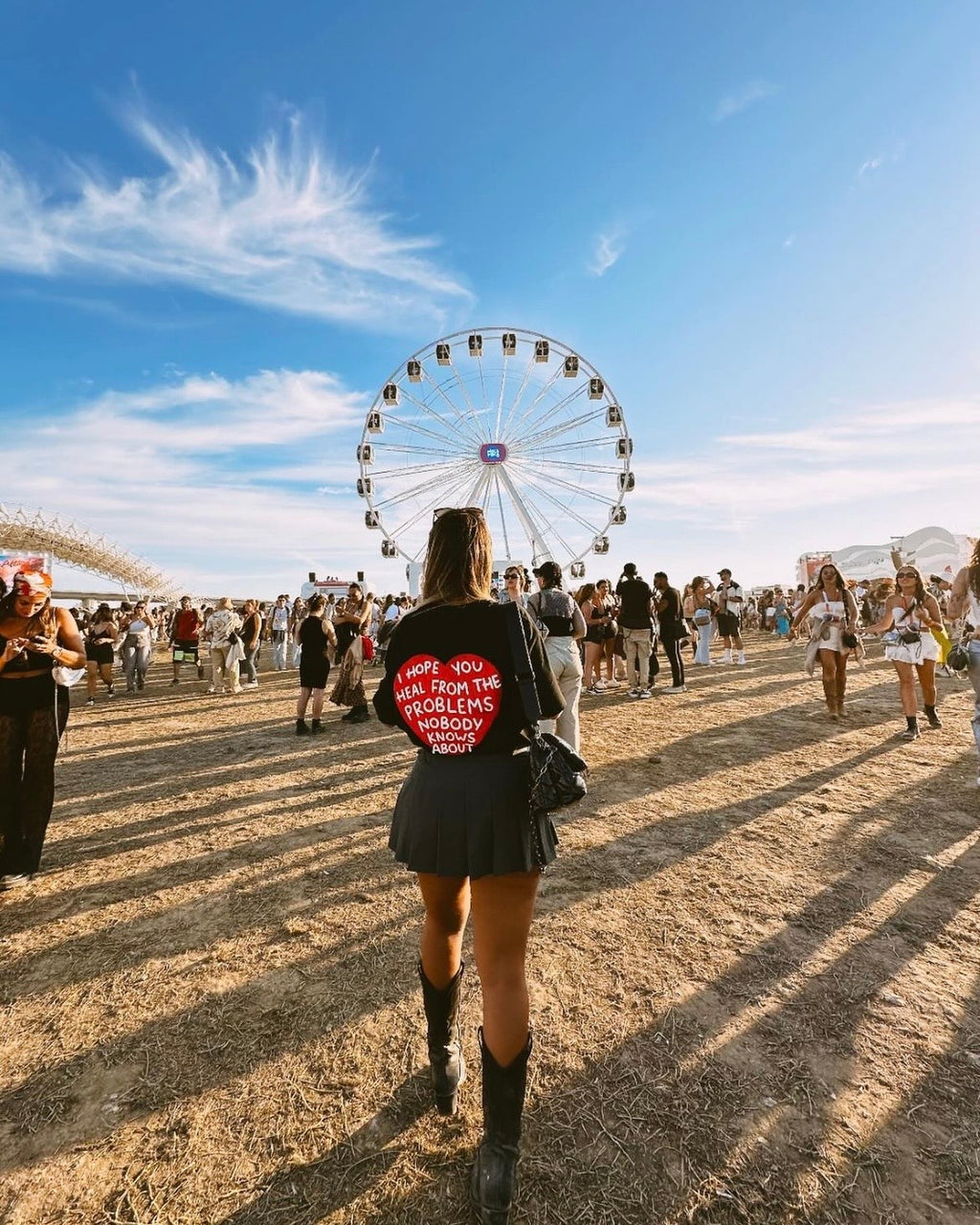 I HOPE YOU HEAL TEE BLACK RED