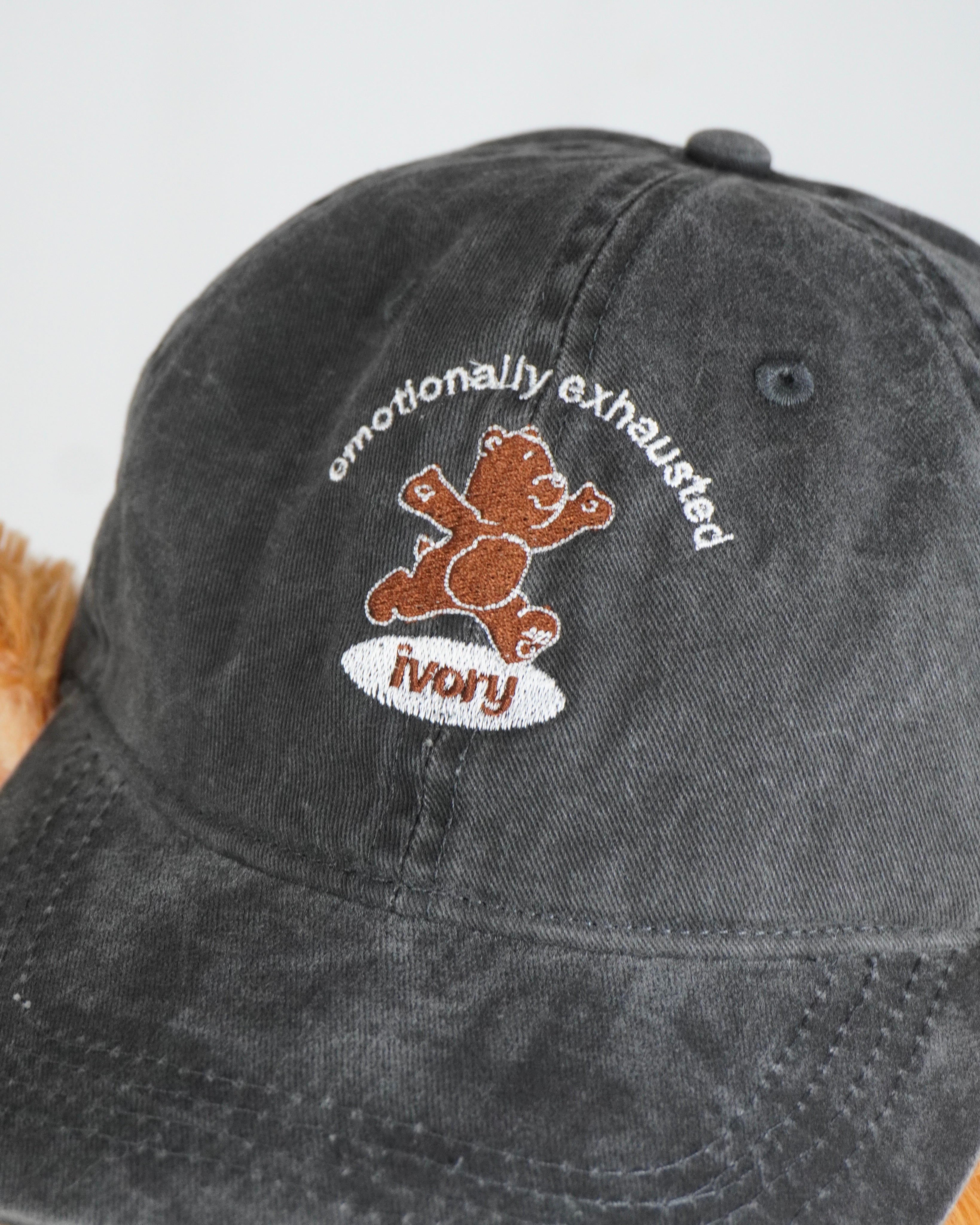 EMOTIONALLY EXHAUSTED HAT BLACK