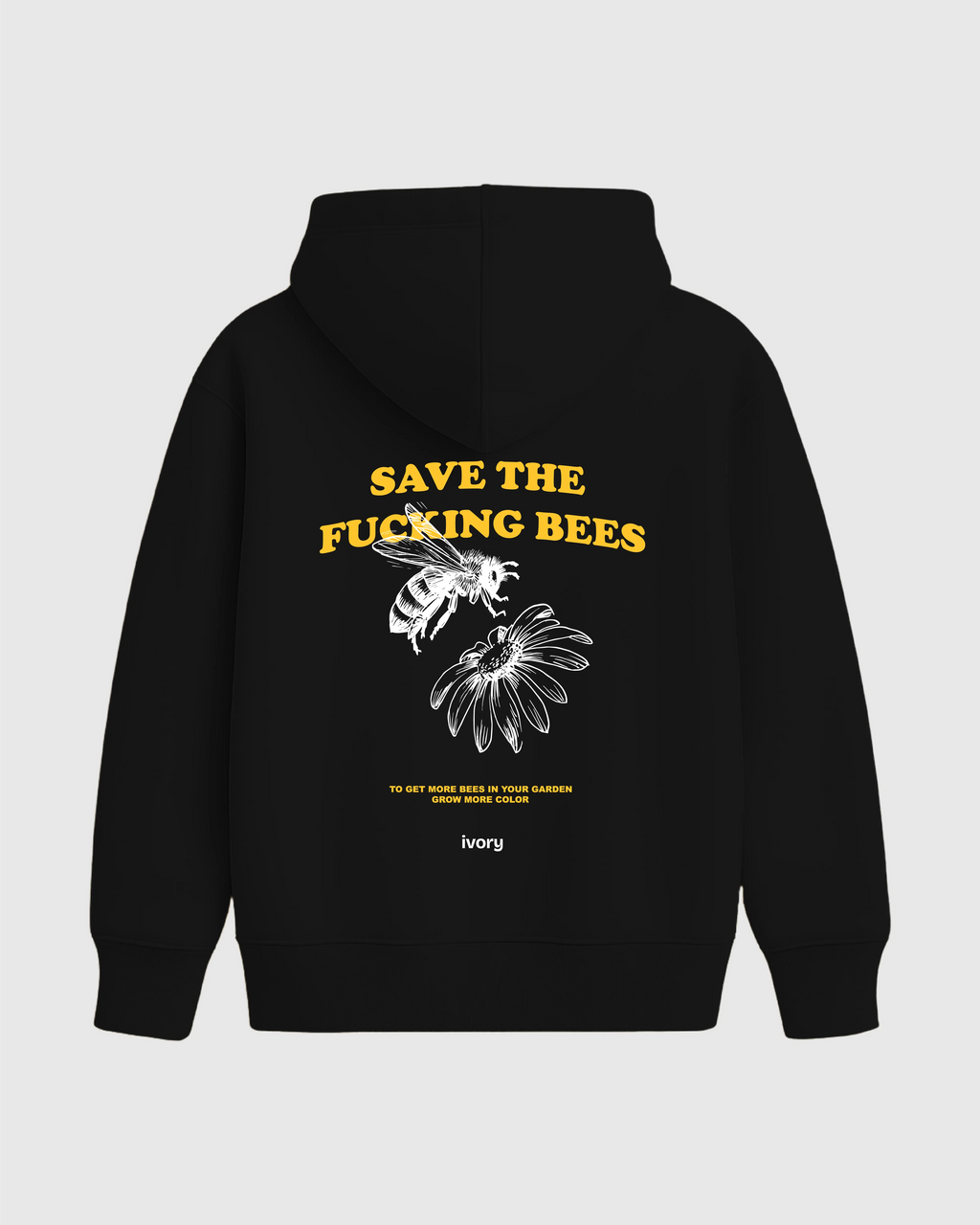 SAVE THE BEES HOODIE BLACK