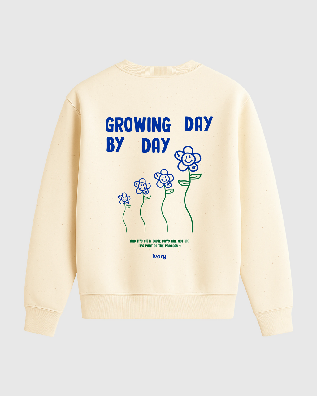 GROWING DAY BY DAY SWEATSHIRT RAW GREEN