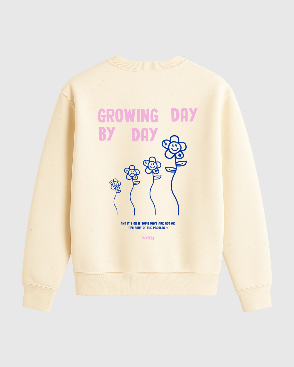GROWING DAY BY DAY SWEATSHIRT RAW PINK