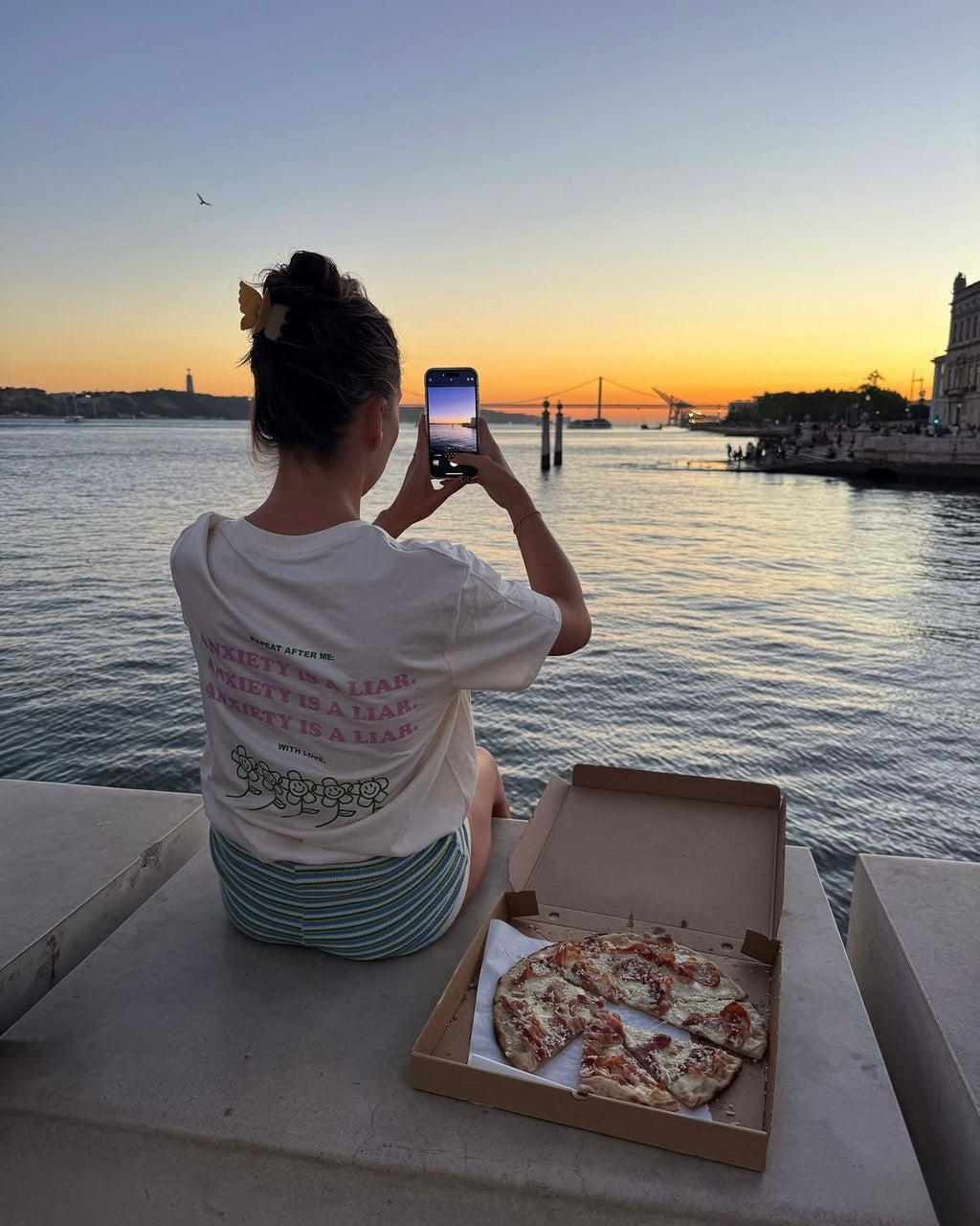 ANXIETY IS A LIAR TEE RAW PINK