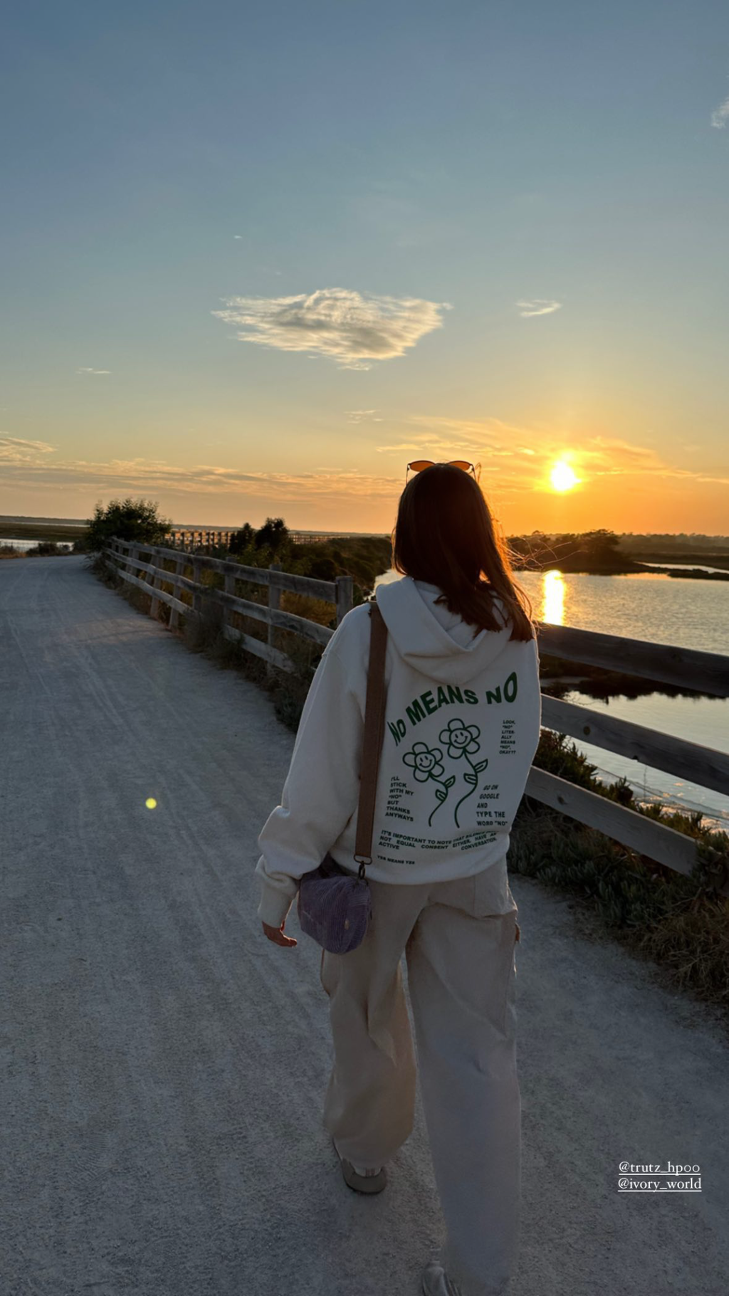 NO MEANS NO HOODIE RAW GREEN