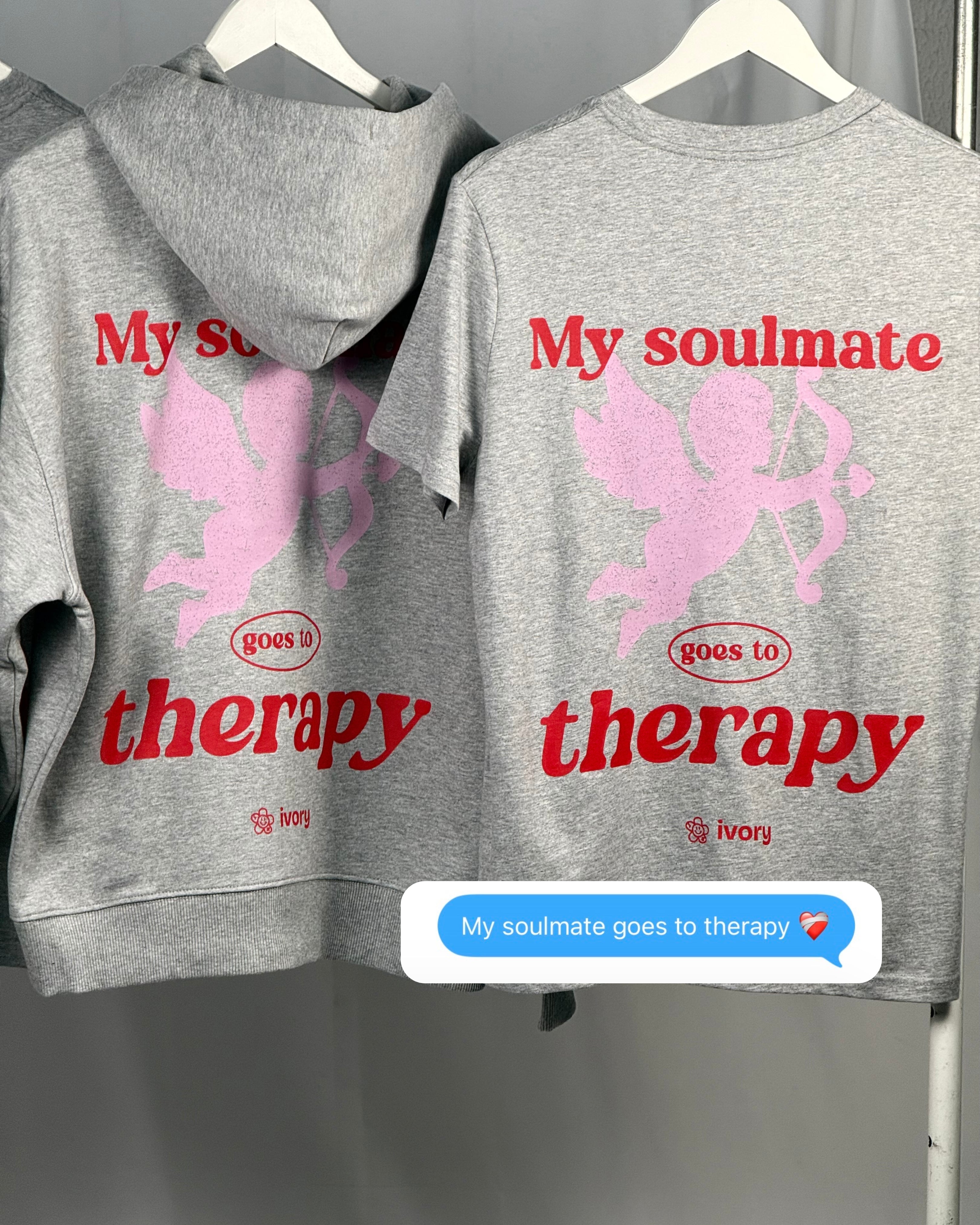 SOULMATE HOODIE HEATHER GREY