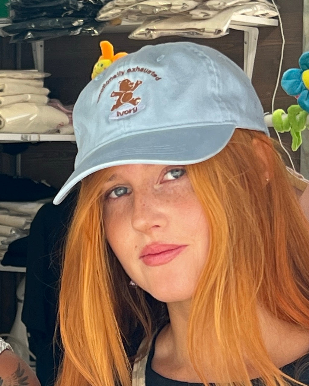 EMOTIONALLY EXHAUSTED HAT BLUE