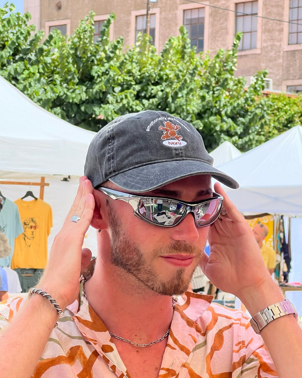 EMOTIONALLY EXHAUSTED HAT BLACK