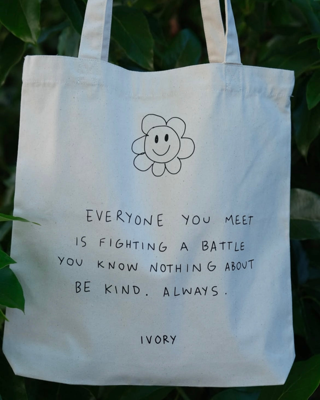 EVERYONE YOU MEET TOTE BAG RAW