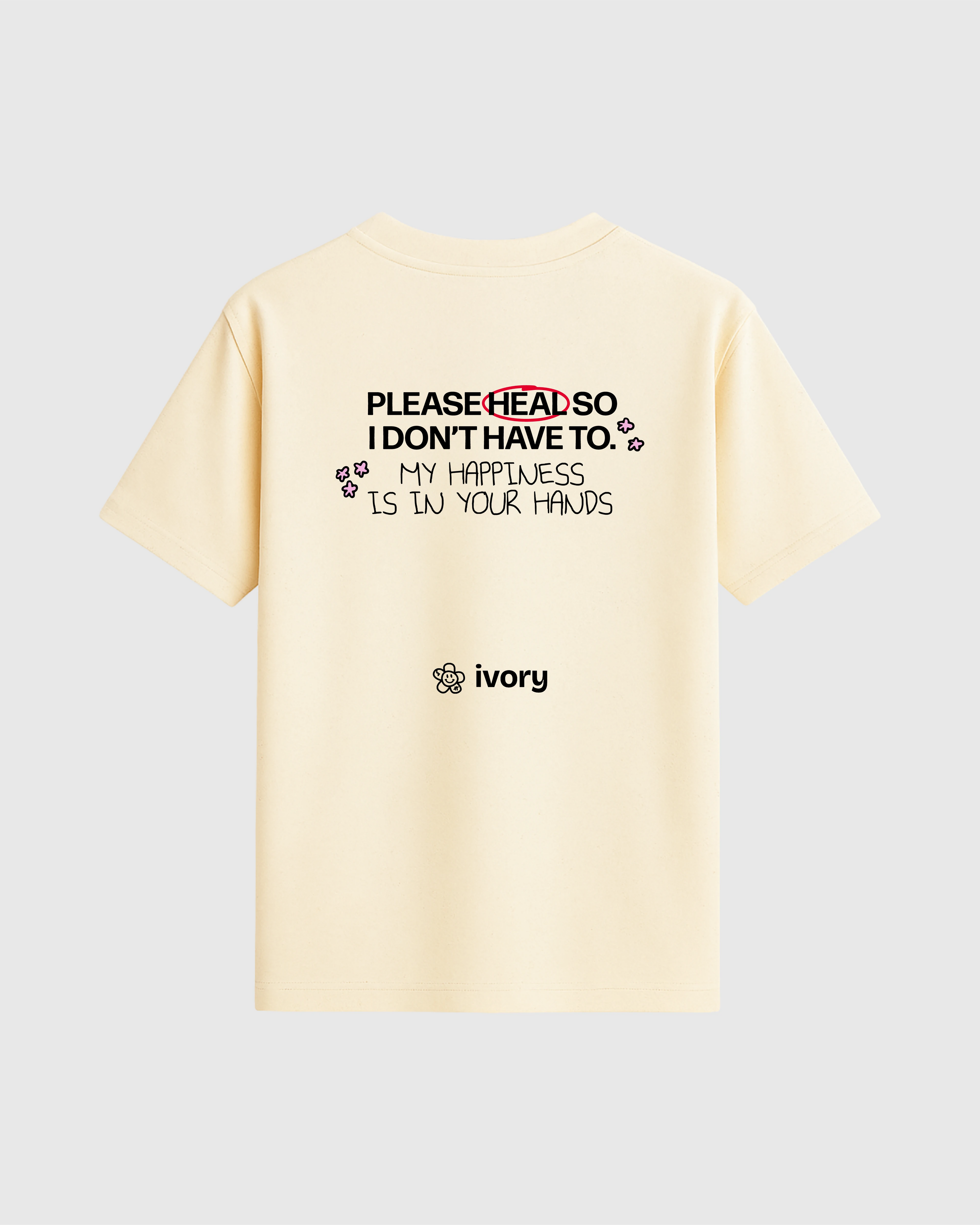 IVORY BY BECS KIDS HAPPINESS TEE RAW