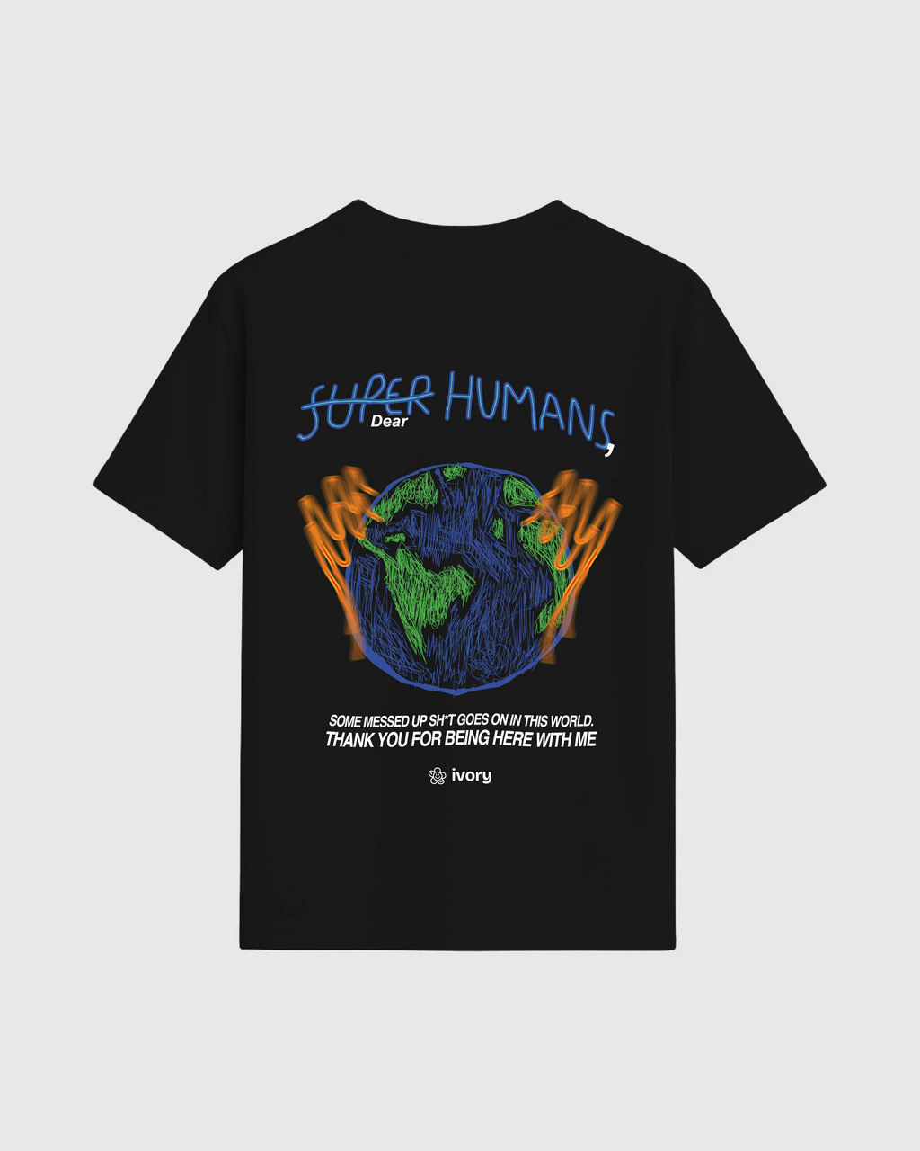 DEAR HUMANS TEE BLACK