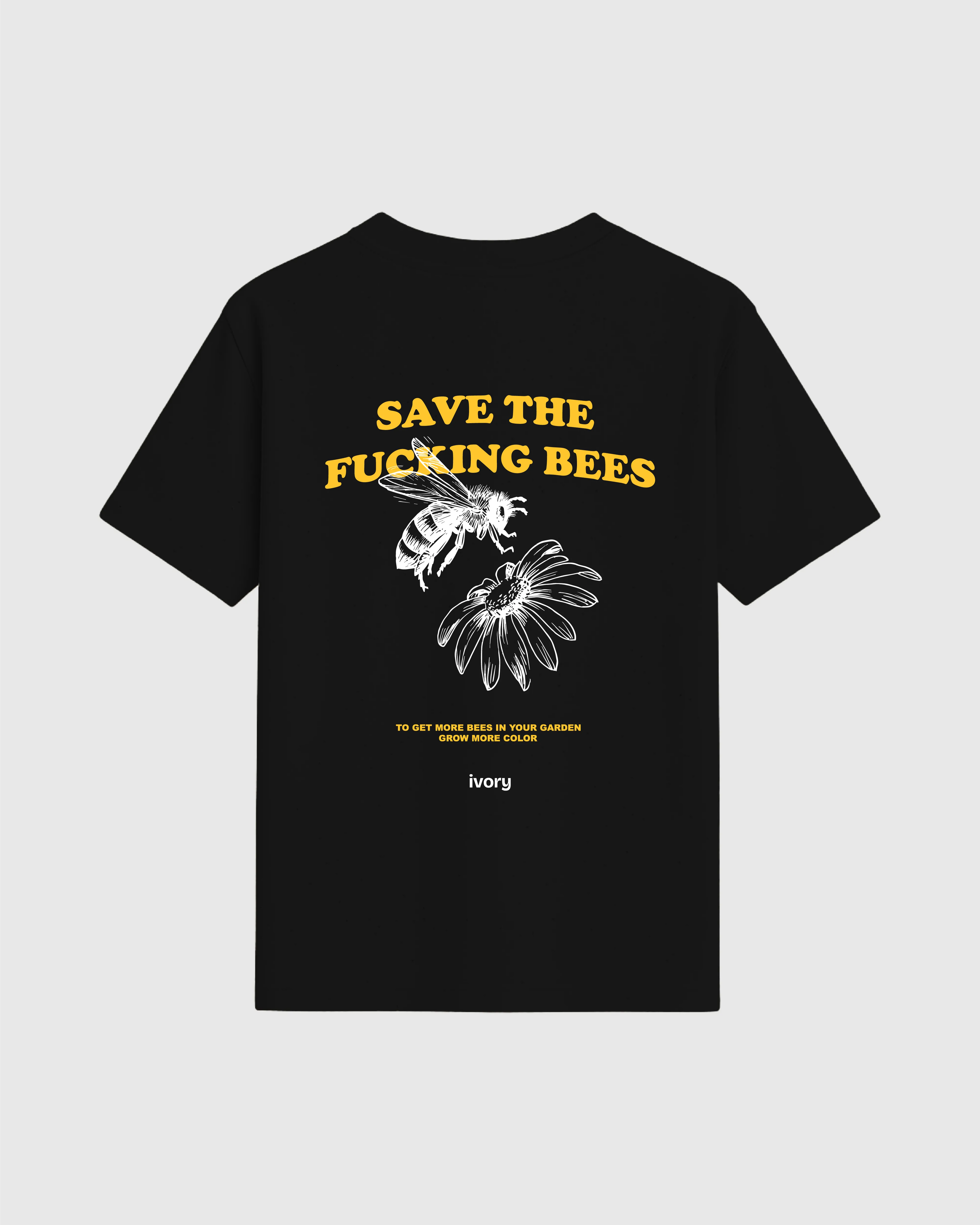 SAVE THE BEES TEE BLACK