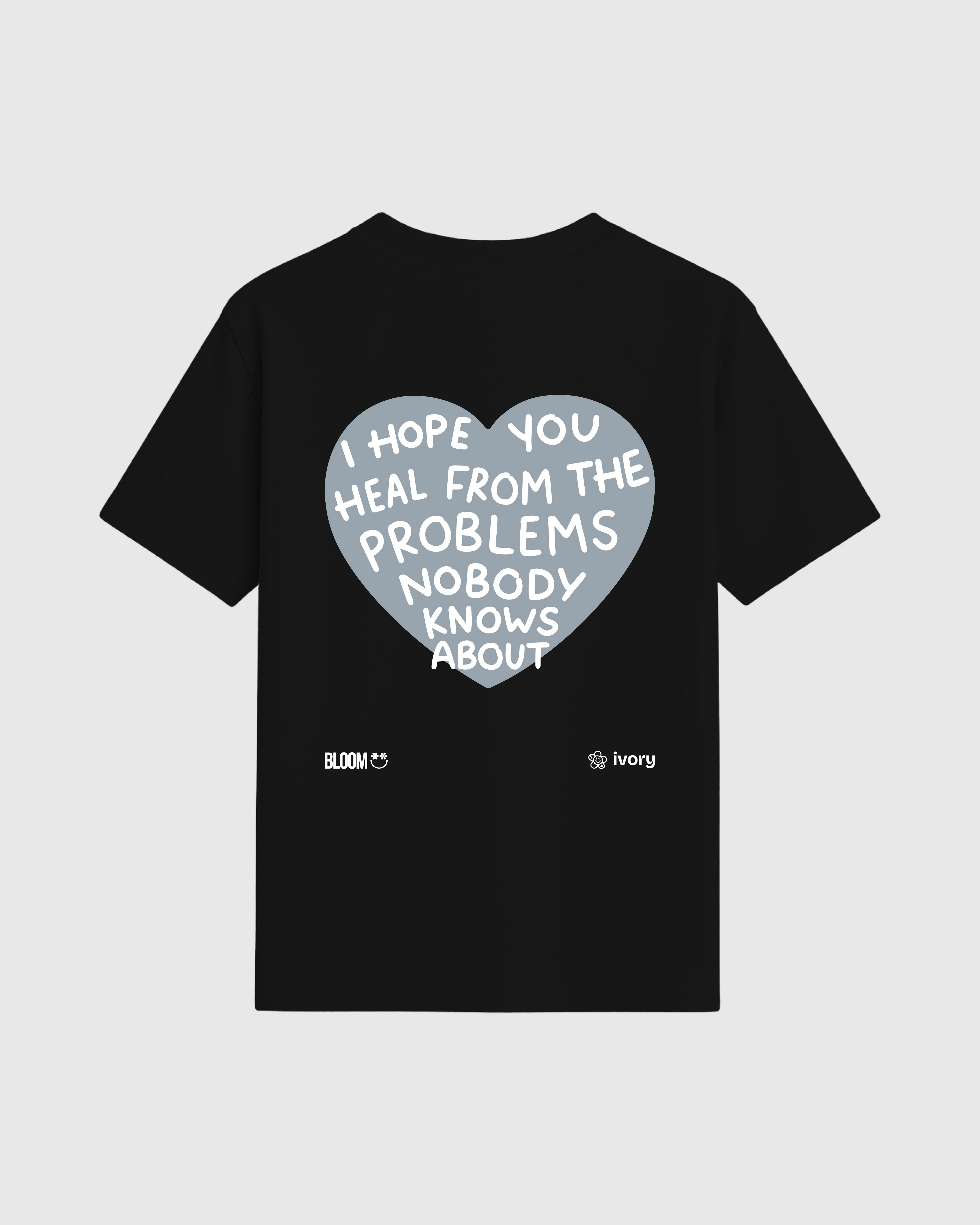 IVORY MEETS BLOOM TEE BLACK