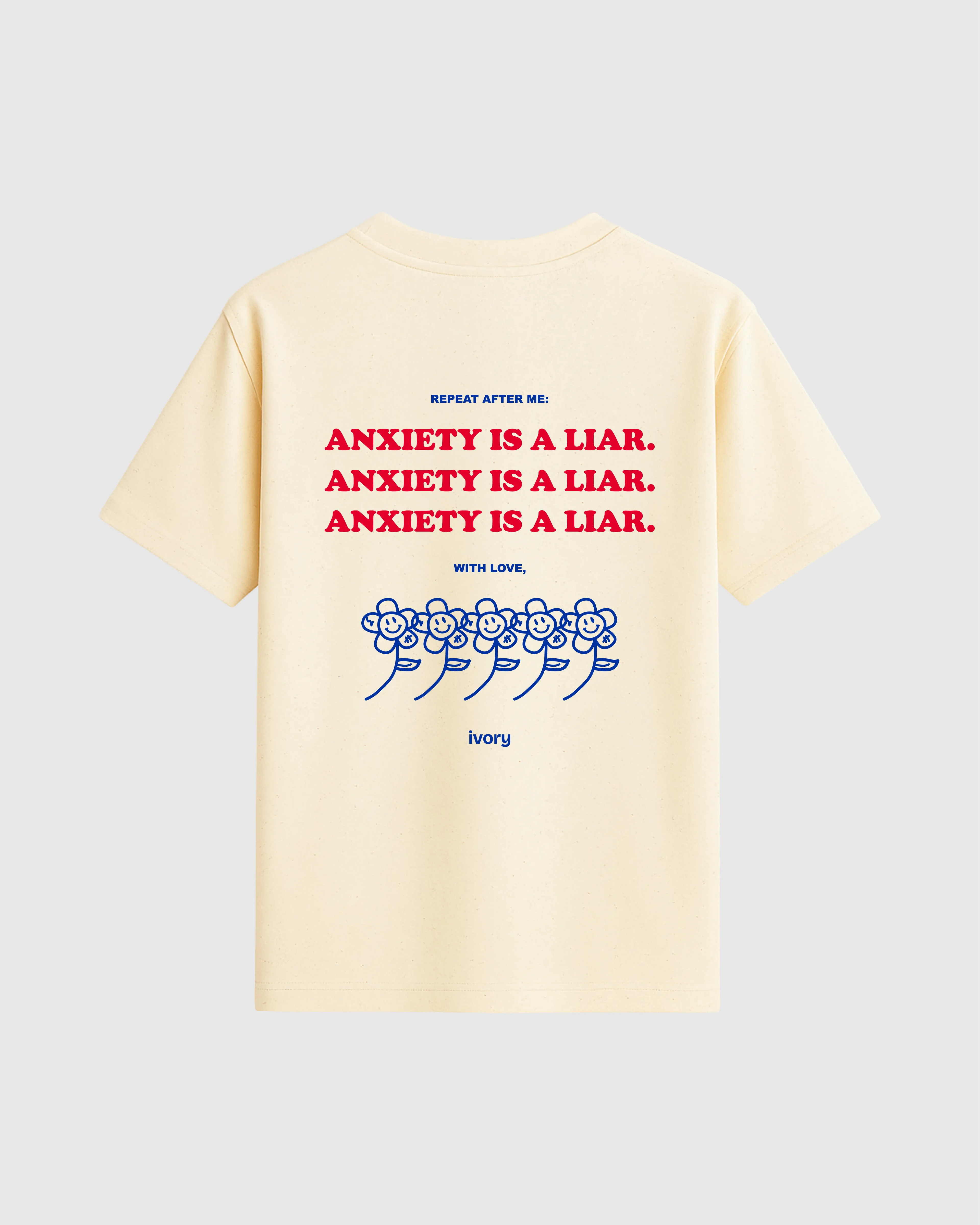 ANXIETY IS A LIAR TEE RAW RED
