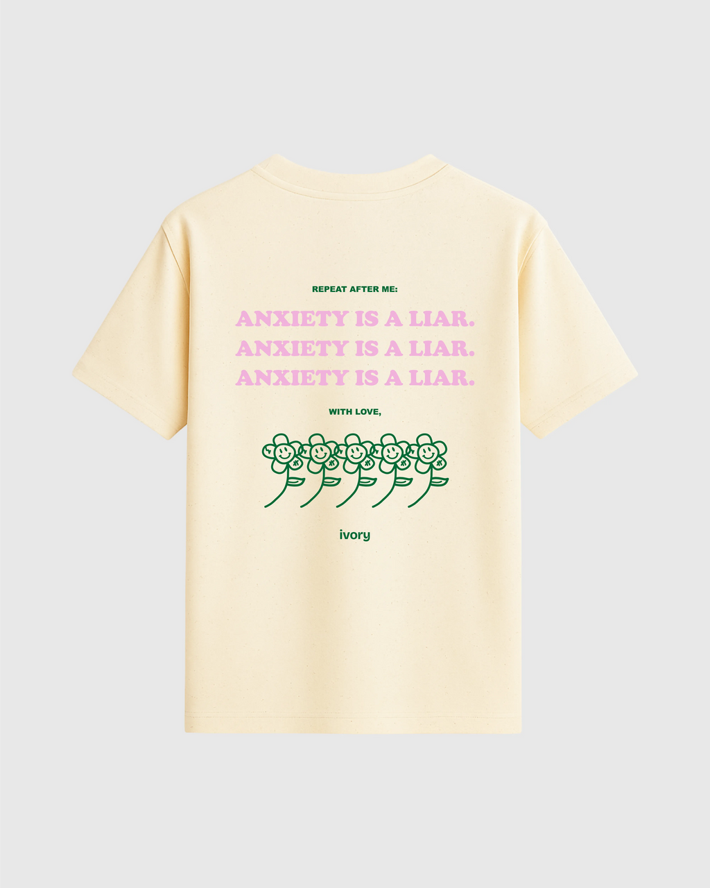 ANXIETY IS A LIAR TEE RAW PINK