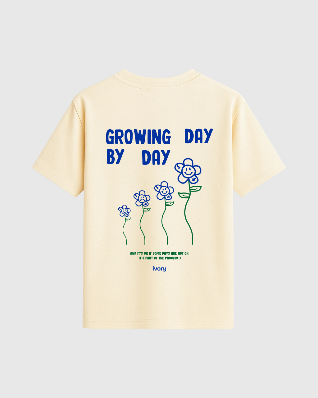 GROWING DAY BY DAY TEE RAW GREEN