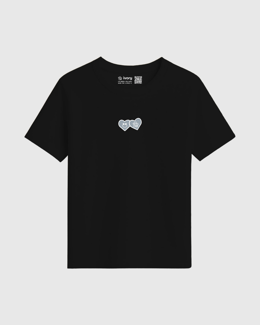 IVORY MEETS BLOOM TEE BLACK