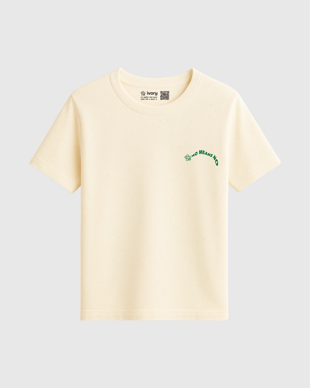 NO MEANS NO TEE RAW GREEN