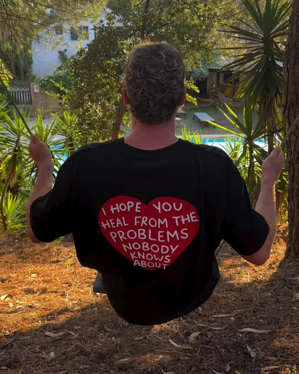 I HOPE YOU HEAL TEE BLACK RED